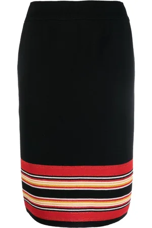 Saint Laurent 1980s striped knitted skirt