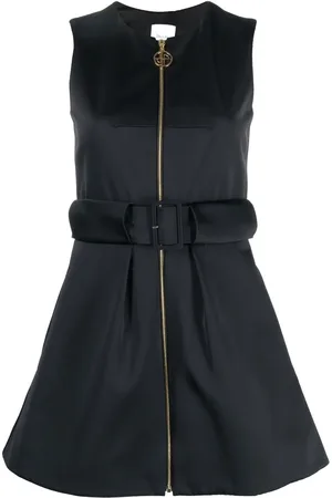 Patou Sleeveless zip-up mini dress