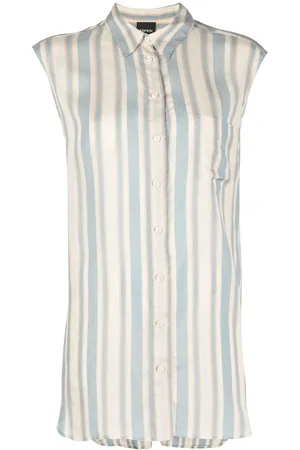 Aspesi Stripe-print sleeveless blouse