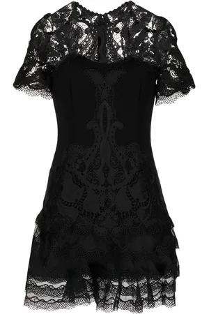 Simkhai Lace-panelled crepe dress