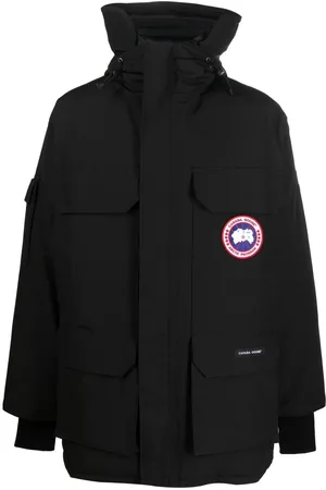 Canada Goose Logo-patch hooded down jacket
