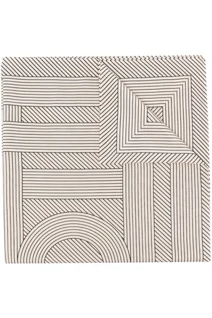 Totême Striped organic cotton-silk scarf