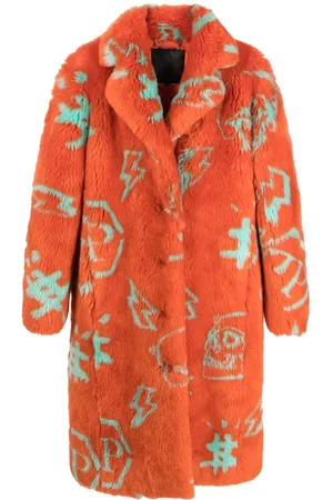 Philipp Plein Faux-fur monogram jacket