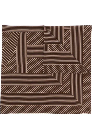 Totême Striped monogram-print scarf