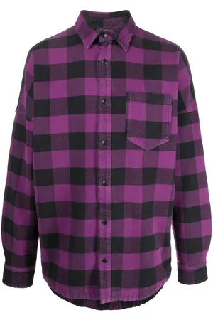 Palm Angels Logo-print checked shirt