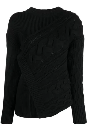 Alexander McQueen Asymmetric knitted wool jumper