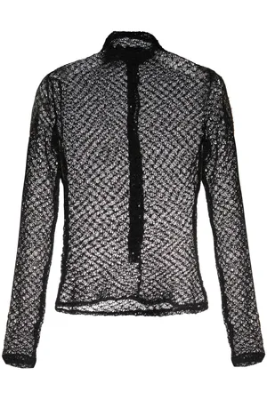 Atu Body Couture Open-knit sheer top