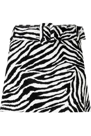 Alessandra Rich Low-rise zebra-print skirt