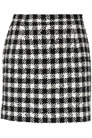 Alessandra Rich Herringbone-pattern print mini skirt