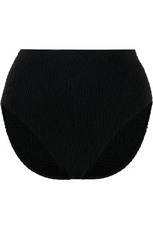 Totême Smocked high-waisted bikini bottoms