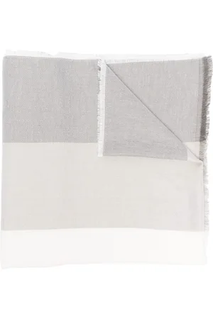 Emporio Armani Tonal-stripe scarf