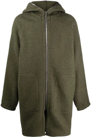 Rick Owens Zip-up hooded wool coat