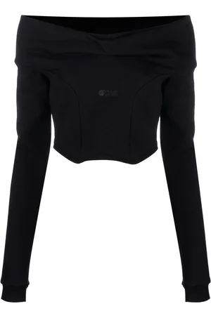 GCDS Off-shoulder cropped sweatshirt
