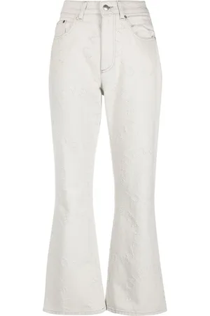 Stella McCartney Logo flared high-waisted trousers