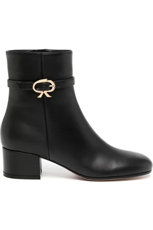 Gianvito Rossi Ribbon 45mm bow-buckle ankle boots