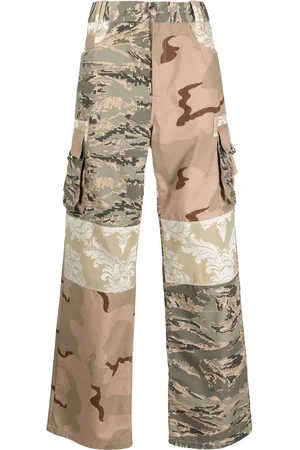 Marine Serre Patchwork cargo trousers