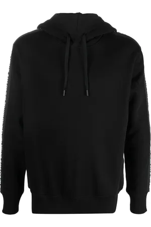VERSACE Logo-tape pullover hoodie