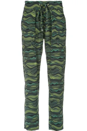 AMIR SLAMA Wave print drawstring pants