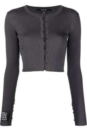 KSUBI Ribbed-knit button-down cardigan