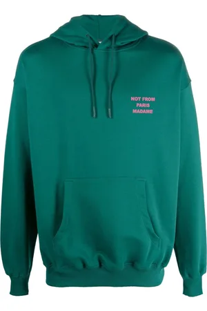 Drôle de Monsieur Embroidered-slogan hoodie
