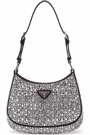 Prada Cleo crystal-embellished shoulder bag