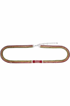Dior 2000s rhinestone-embellished chain-link belt