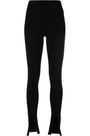AERON Rib-knit slit-detail trousers