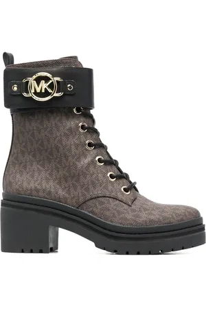 Michael Kors Rory monogram-print combat boots