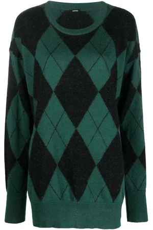 Aspesi Check-pattern knit jumper