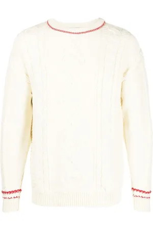Marine Serre Cable-knit wool jumper