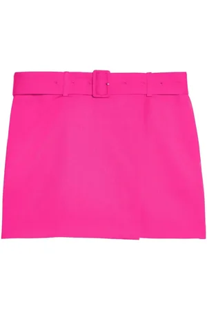 Ami Belted midi skirt