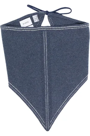 Barrie Triangular denim scarf