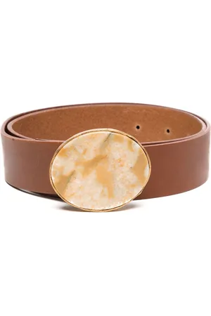NICK FOUQUET Crystal-buckle leather belt