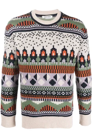 HENRIK VIBSKOV Intarsia-knit long-sleeved jumper