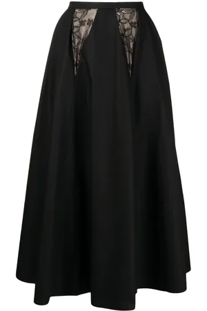 Giambattista Valli Lace-detail high-waist skirt