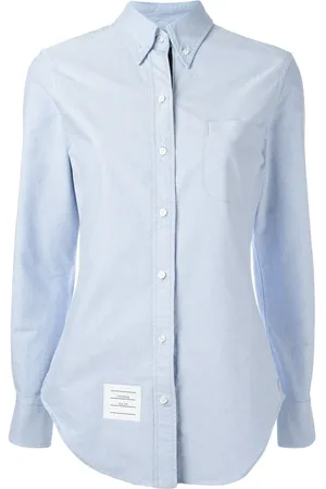Thom Browne Long Sleeve Shirt Grosgrain Placket In Oxford