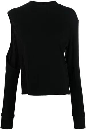 ECKHAUS LATTA Slash knife-pleat sweatshirt