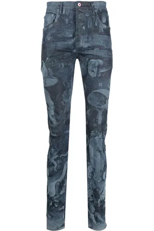 Purple Brand Laser-print skinny jeans
