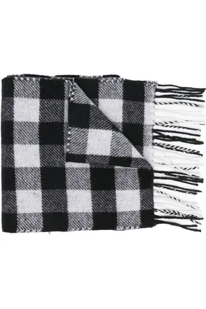 Woolrich Check-pattern fringed-edge scarf