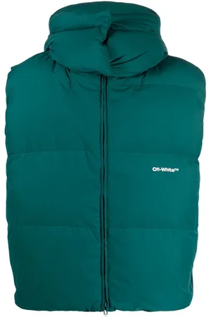 OFF-WHITE Logo-print padded hooded gilet