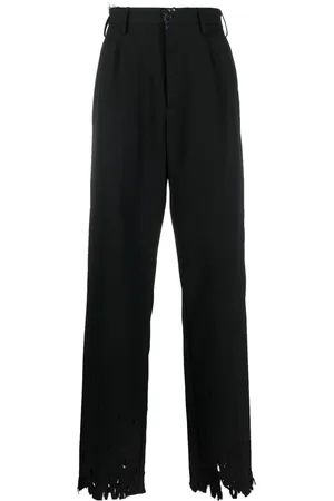 Marni Distressed straight-leg cut trousers