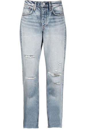 RAG&BONE Cropped-leg distressed jeans