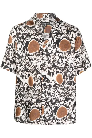 Edward Crutchley Abstract-pattern short-sleeve shirt
