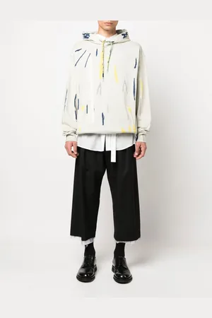 Feng Chen Wang Tie-dye print cotton hoodie