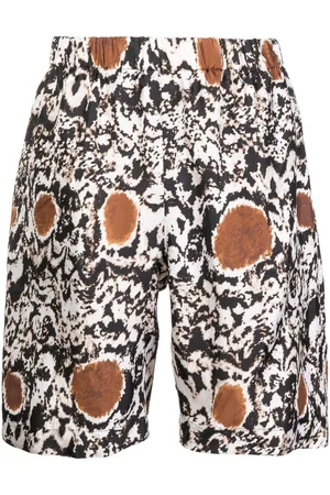 Edward Crutchley Silk abstract-pattern shorts
