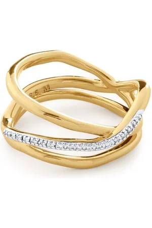 Monica Vinader Riva Diamond Pre-Stacked ring