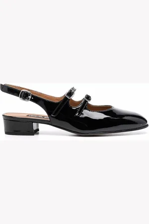Carel Peche patent-leather slingback pumps