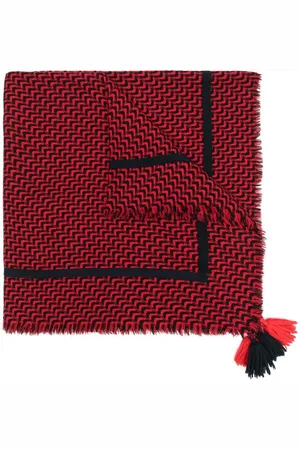 Givenchy 1980s geometric pattern wool scarf