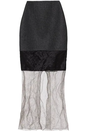 Prada Panelled midi skirt