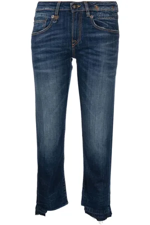 R13 High-rise cropped jeans